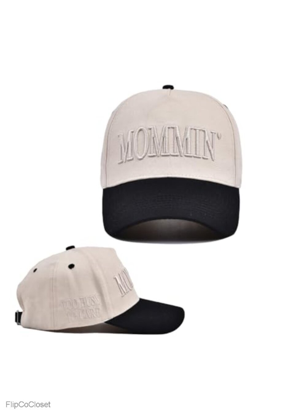 Women's Cotton Trucker Hat with Mom Themed Embroidery Adjustable Snapback